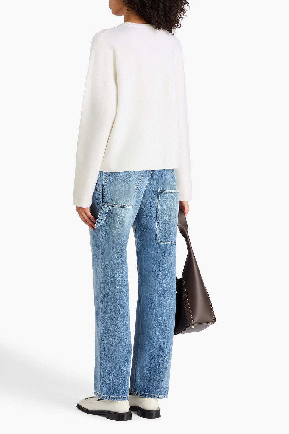 Tibi Stretch-cashmere Sweater In White