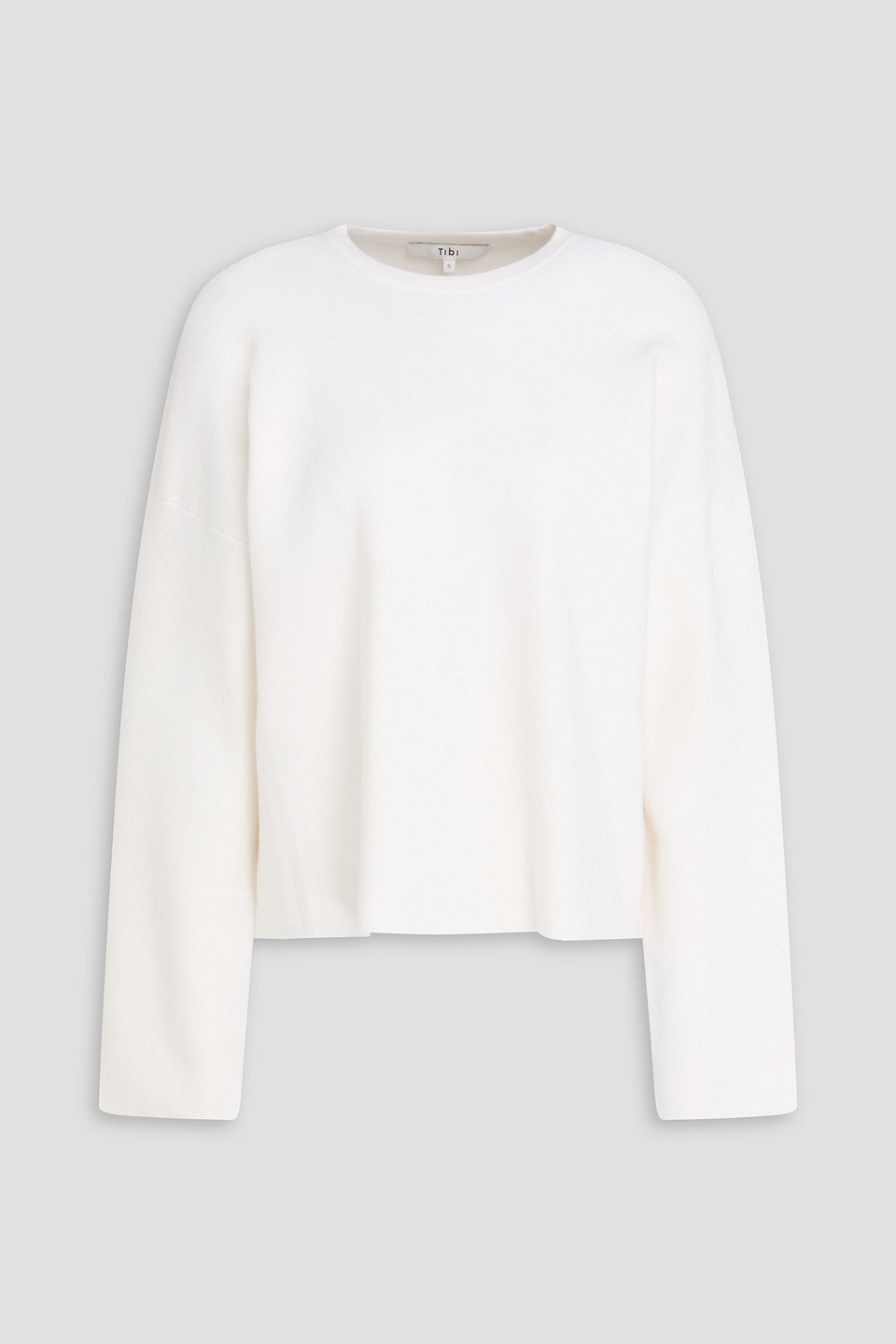 Tibi Stretch-cashmere Sweater In White