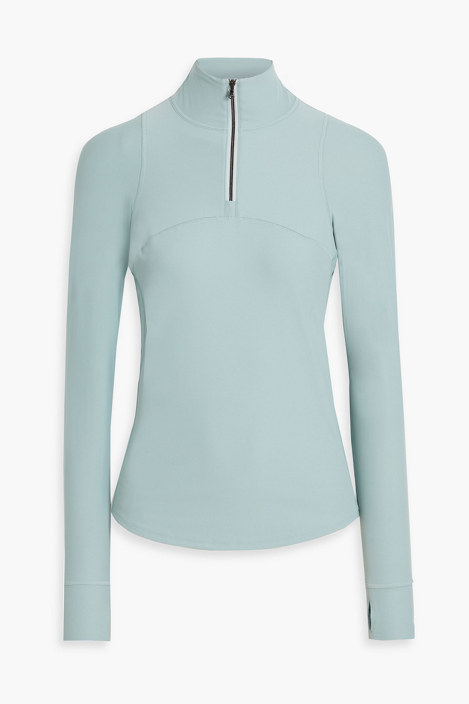 Erin Snow Lexi Stretch-jersey Half-zip Base Layer In Blue