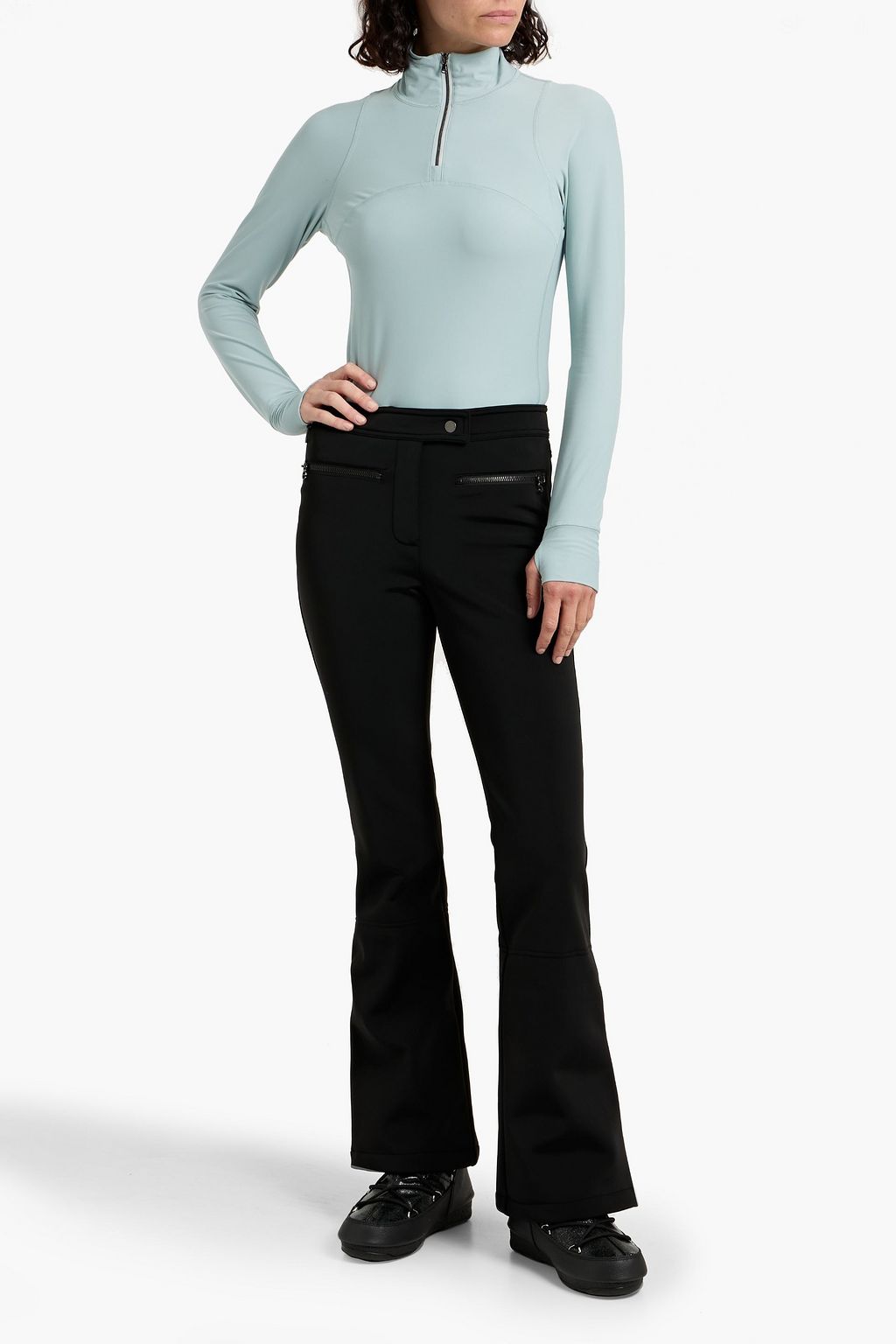 ERIN SNOW Lexi stretch-jersey half-zip base layer