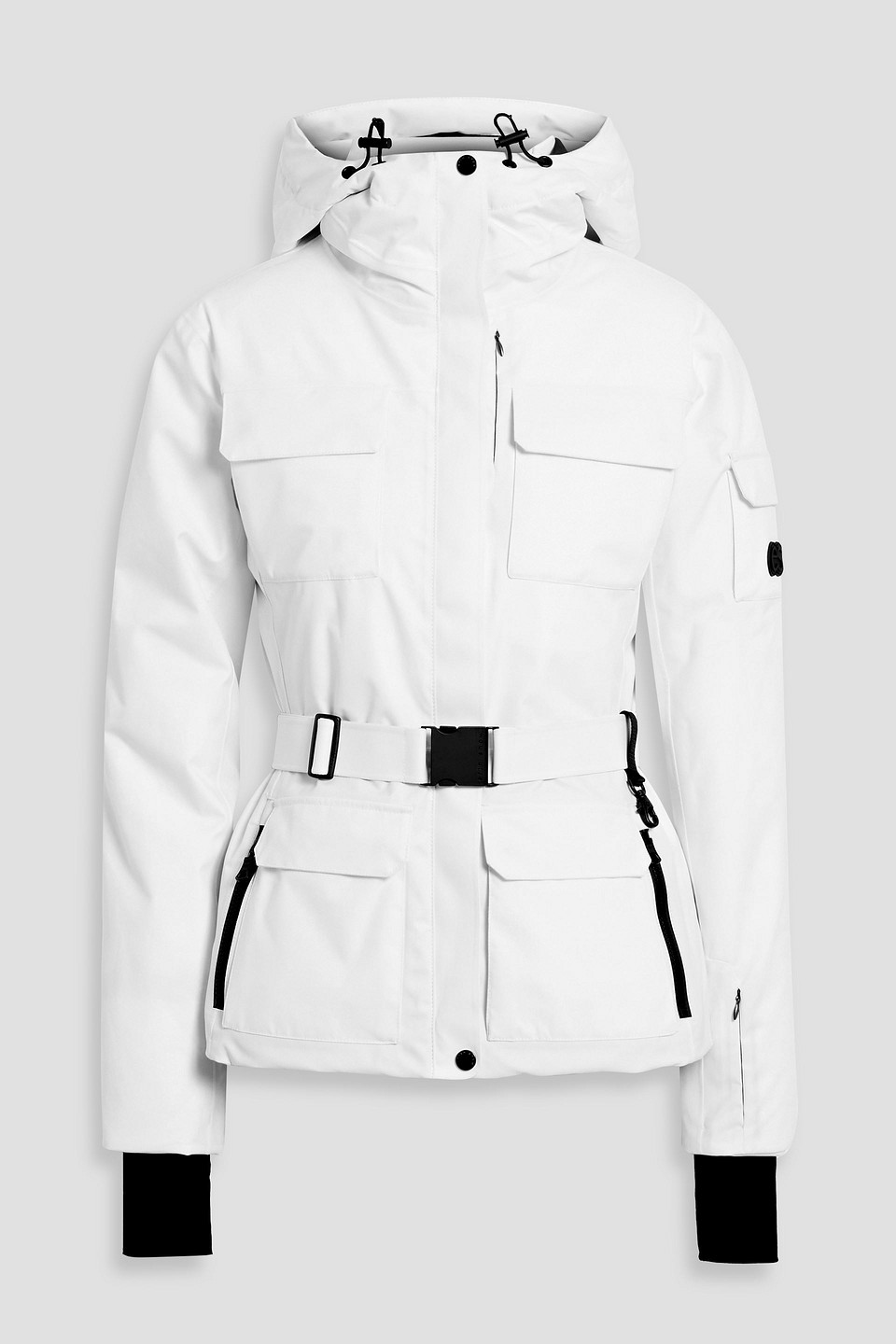 Erin Snow Diana Belted Ski Jacket In White