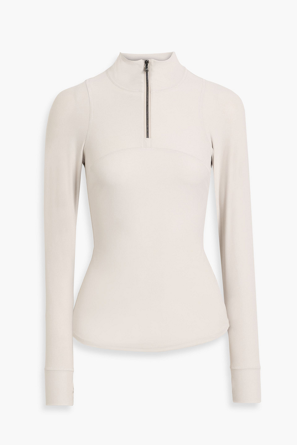 Erin Snow Lexi Stretch-jersey Half-zip Base Layer In Neutral