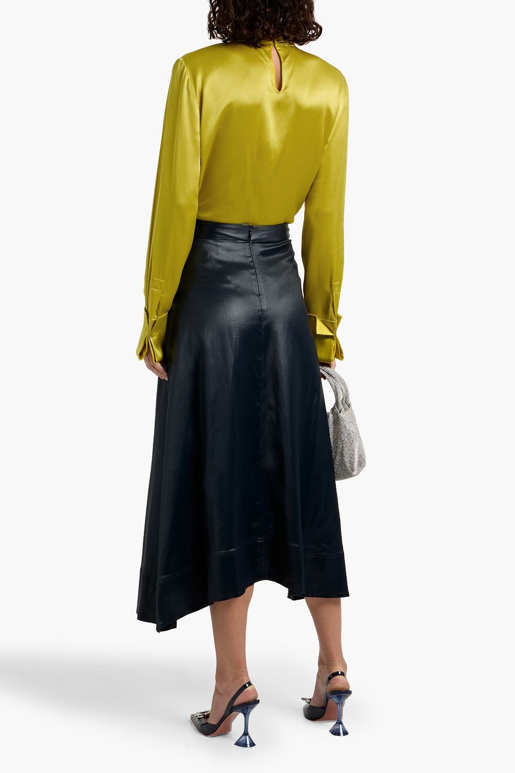 OSCAR DE LA RENTA Silk-satin crepe blouse