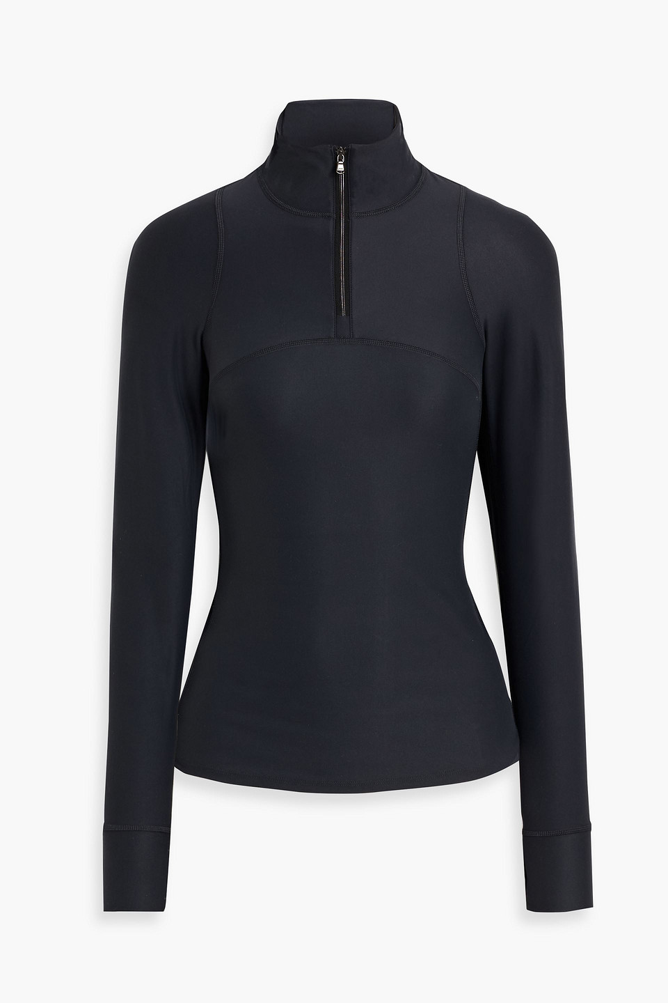 Erin Snow Lexi Stretch-jersey Half-zip Base Layer In Blue