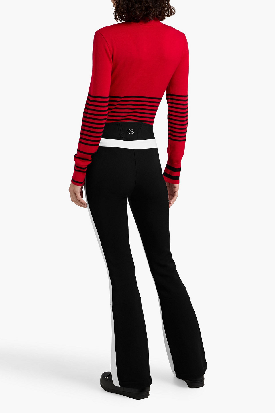 Erin Snow Phia Color-block Flared Ski Pants In Black