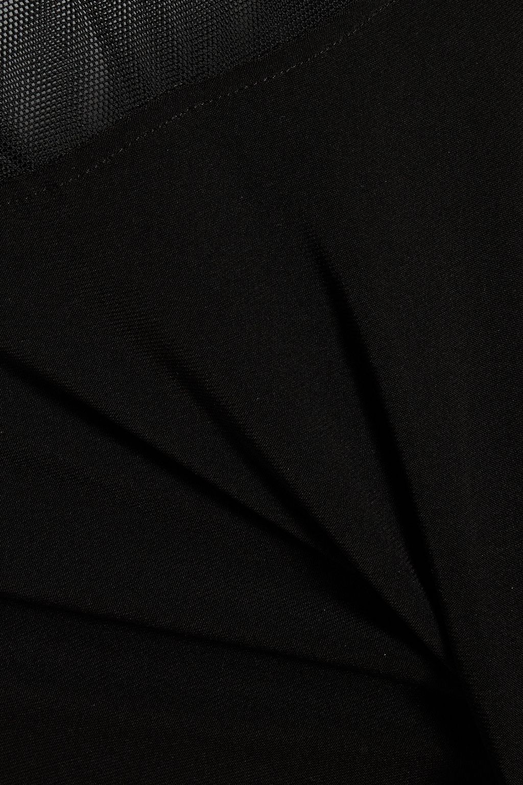 NORMA KAMALI Mesh-paneled stretch-knit gown