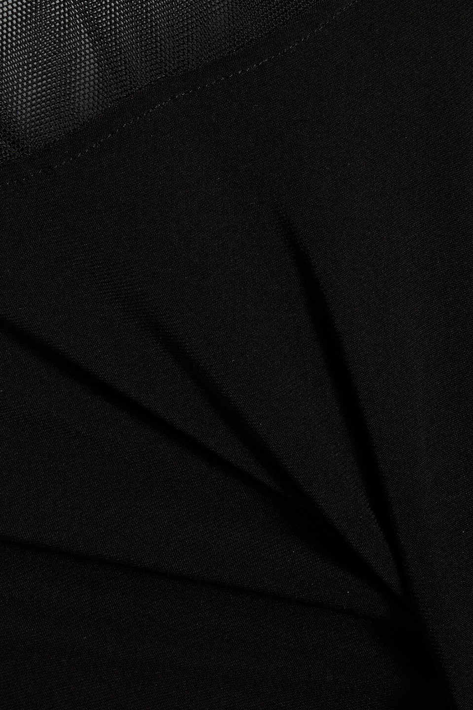 Norma Kamali Dash Dash Mesh-paneled Stretch-knit Gown In Black