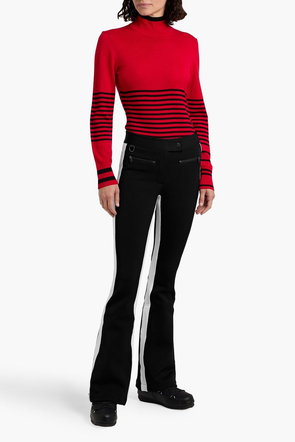 ERIN SNOW Jackie striped merino wool turtleneck sweater