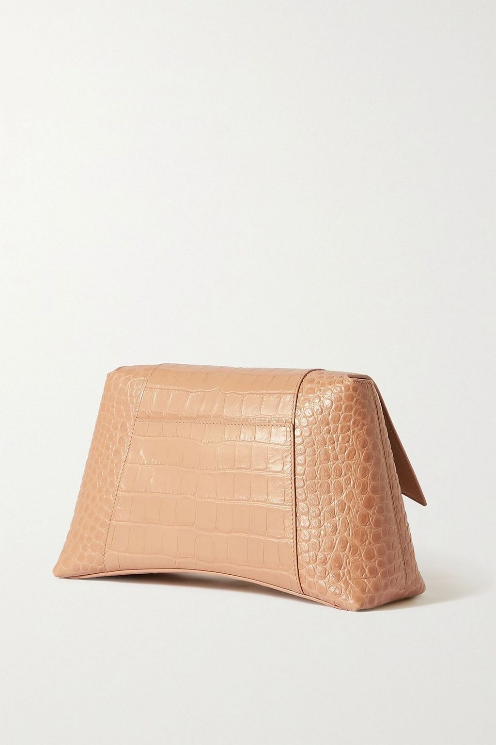 BALENCIAGA Hourglass medium croc-effect leather shoulder bag