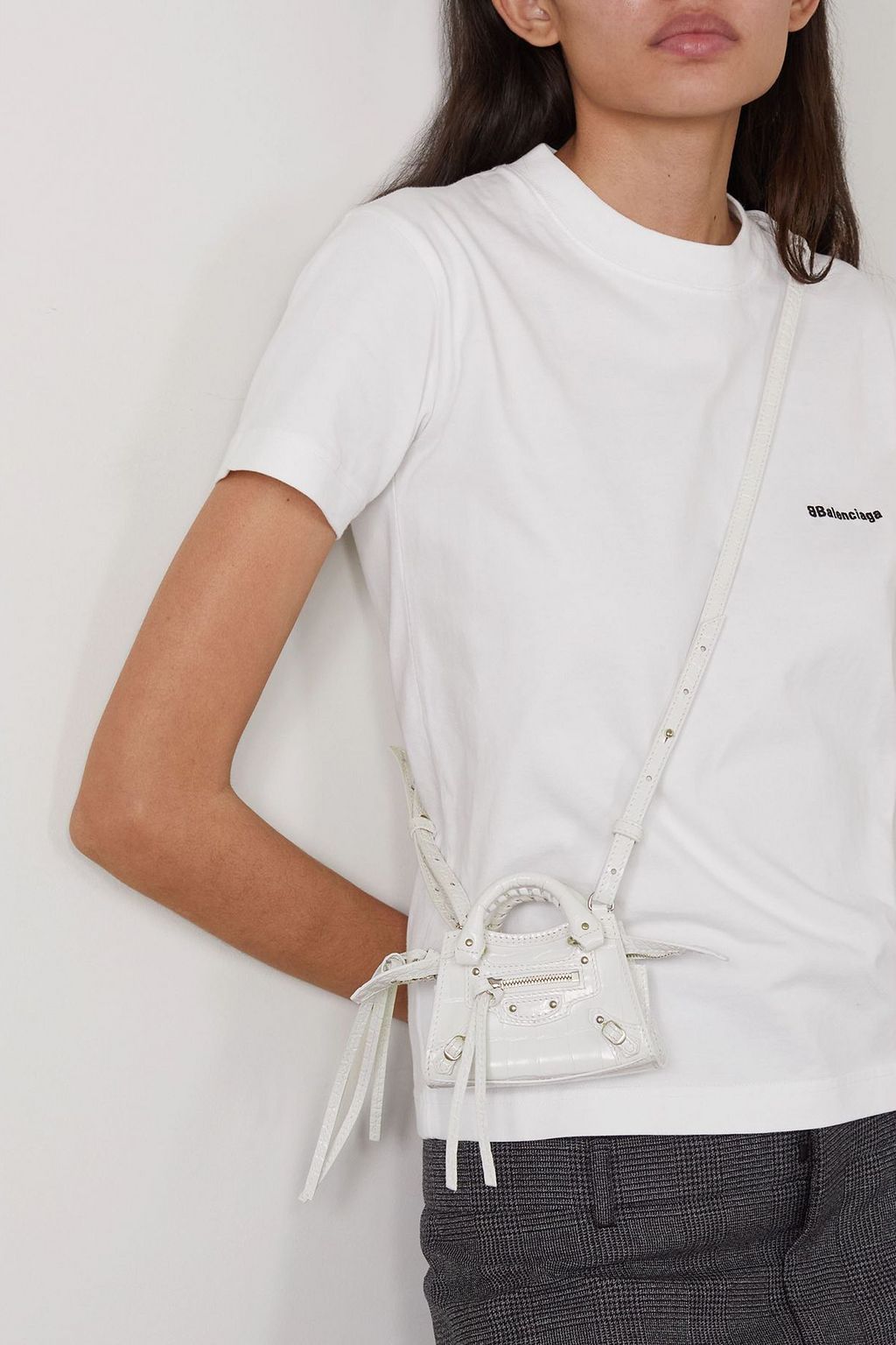 BALENCIAGA Neo Classic City super nano croc-effect leather tote