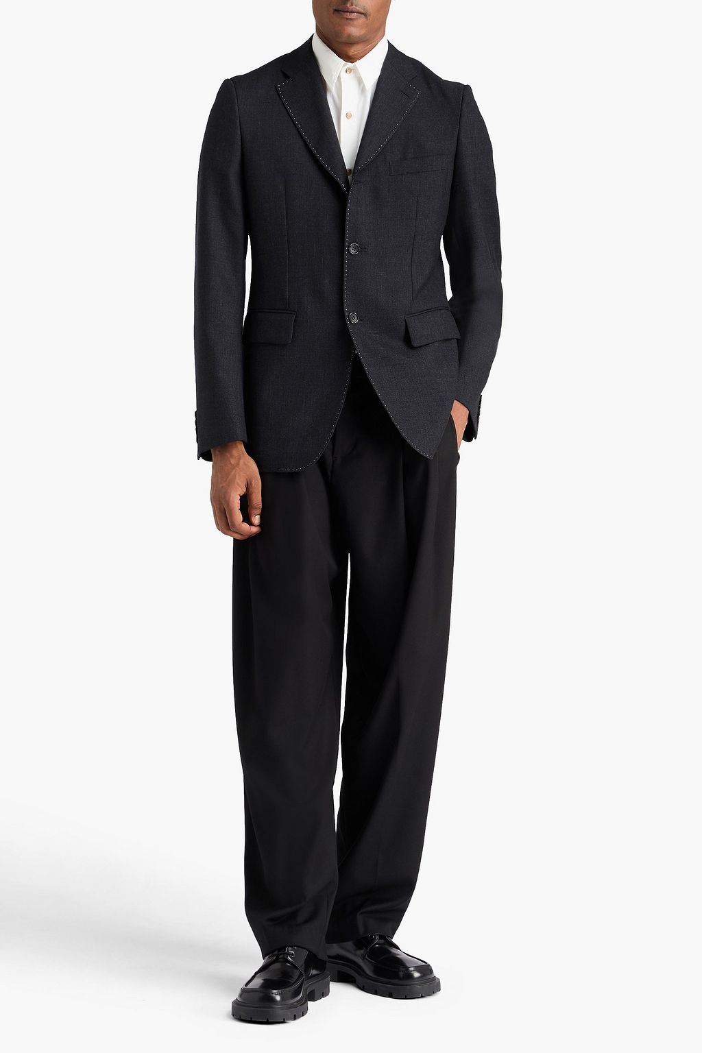 COMME DES GARÇONS HOMME DEUX Grain de poudre wool blazer