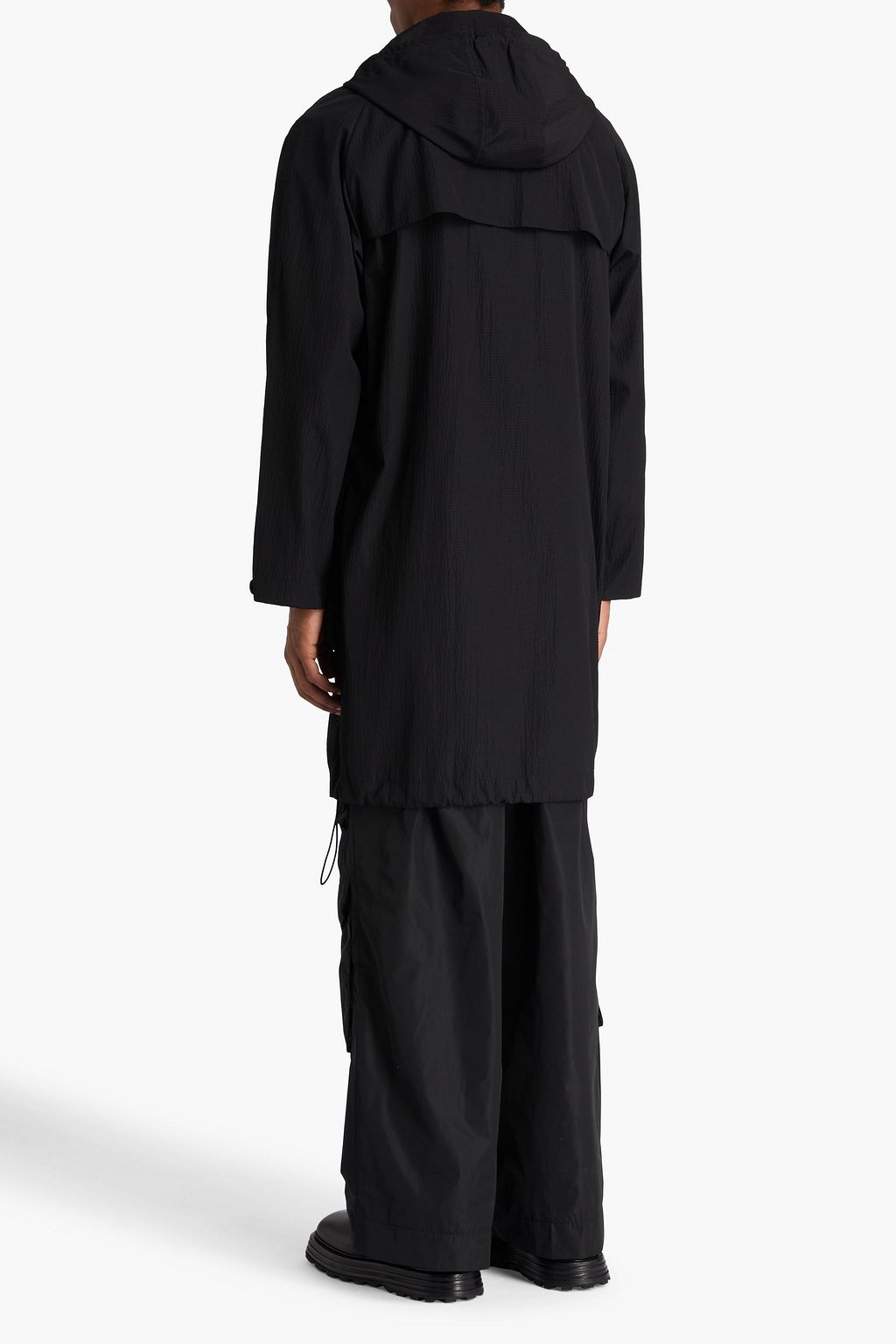 DRIES VAN NOTEN معطف باركا من نسيج سيرساكر