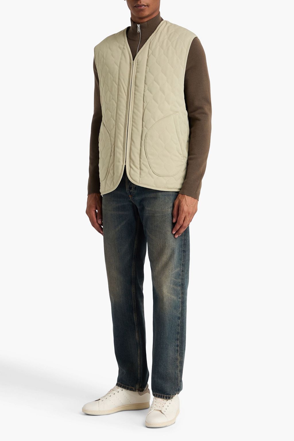 THE FRANKIE SHOP Reversible quilted twill vest
