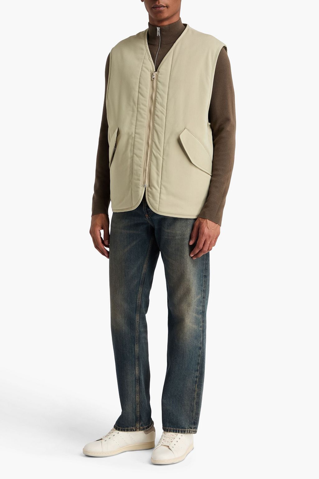 THE FRANKIE SHOP Reversible quilted twill vest