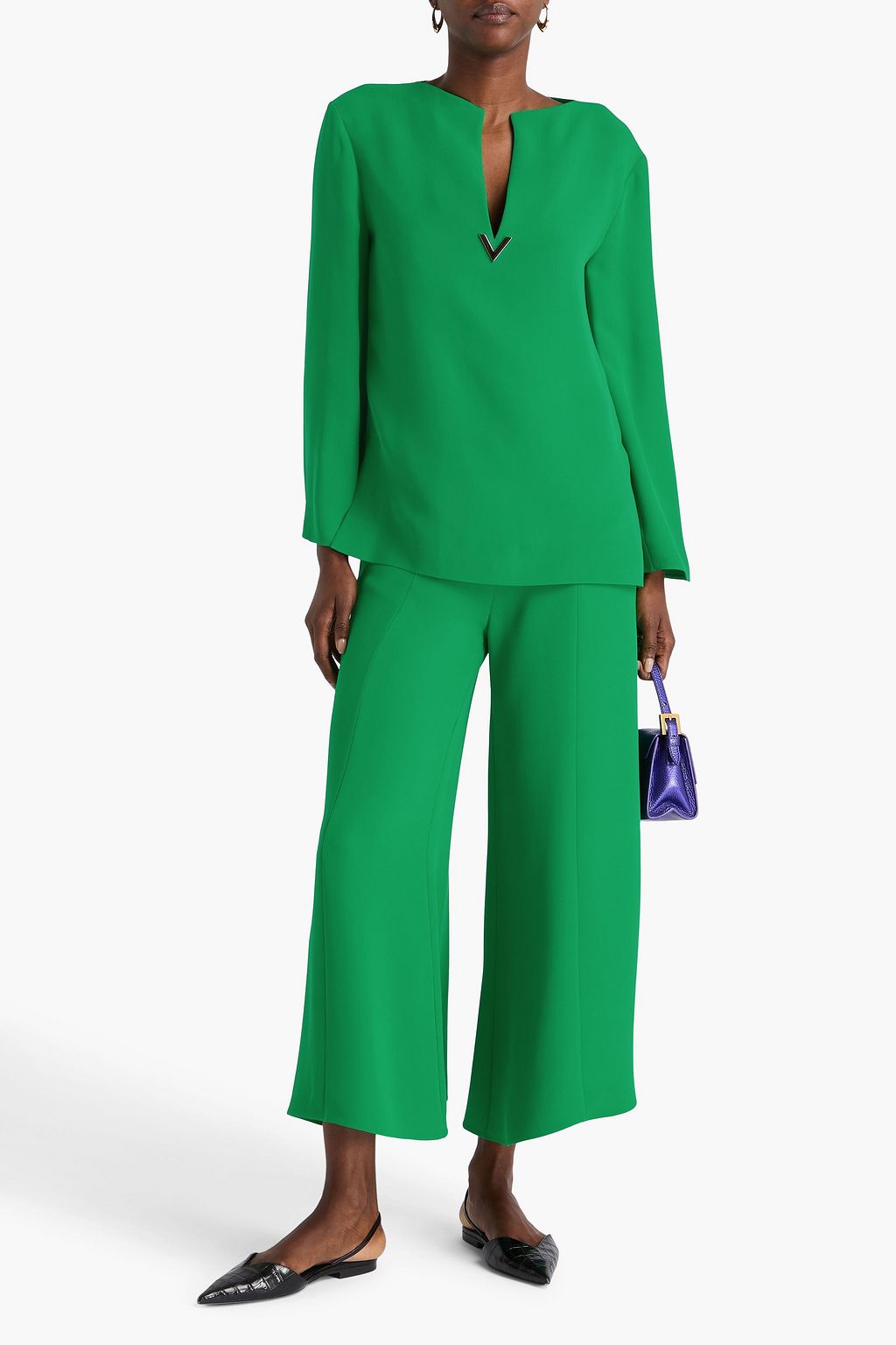 VALENTINO GARAVANI Silk-crepe culottes