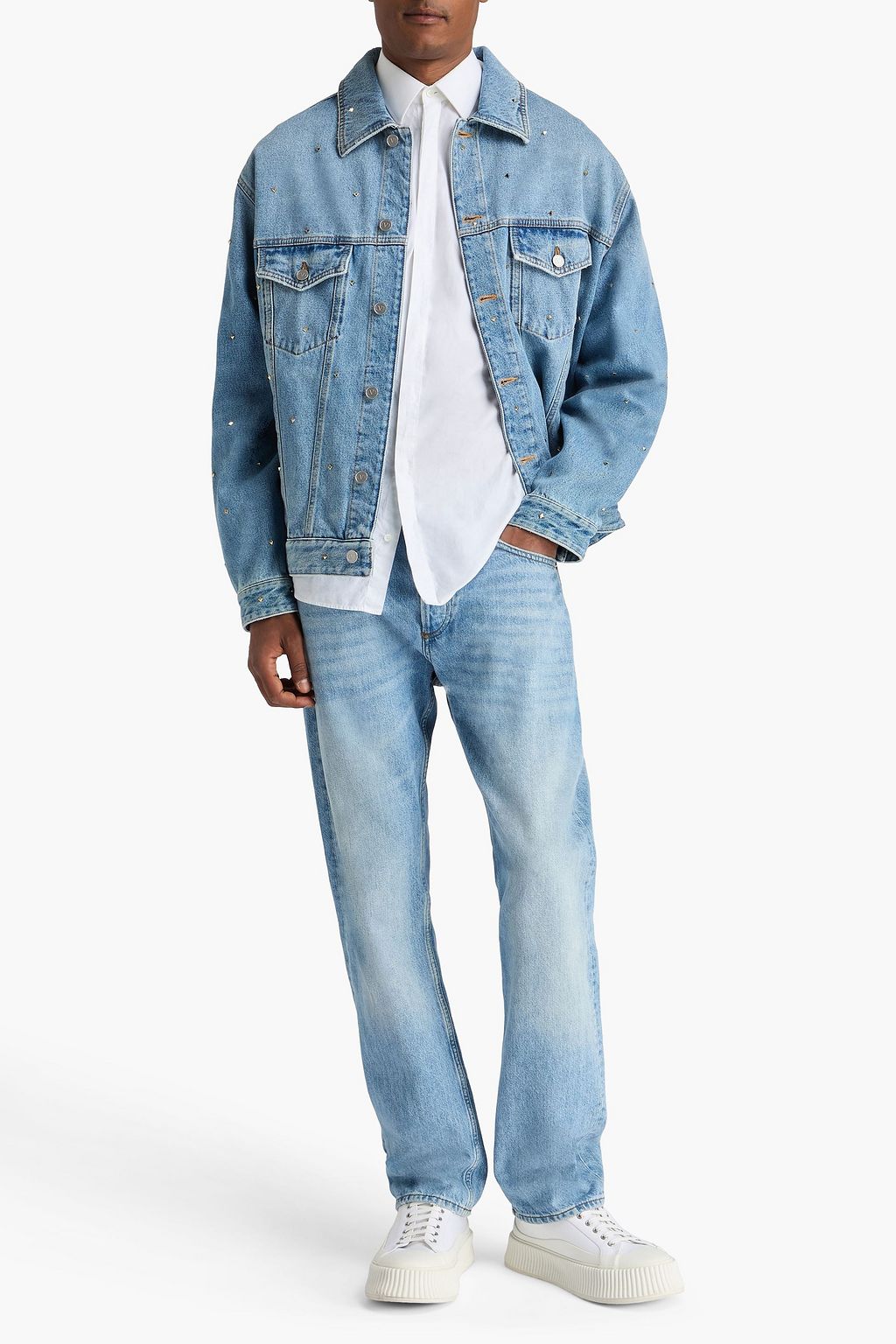 VALENTINO GARAVANI Studded denim jacket