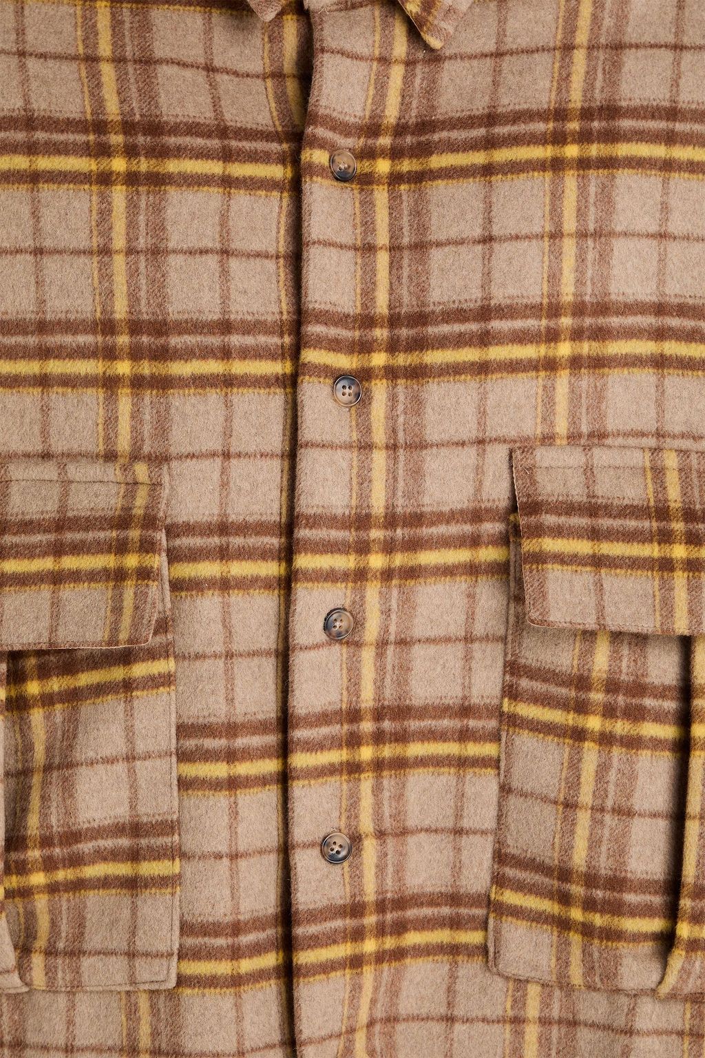 THE FRANKIE SHOP Keaton brushed flannel overshirt