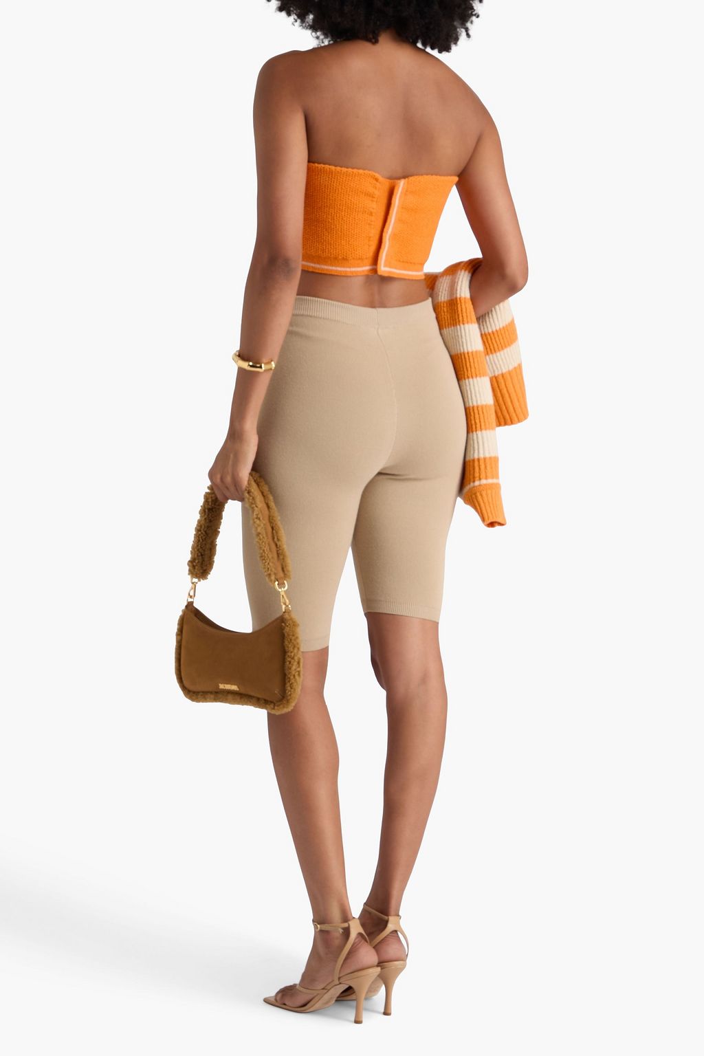 JACQUEMUS ワッフルニット ストラップレス クロップドトップス