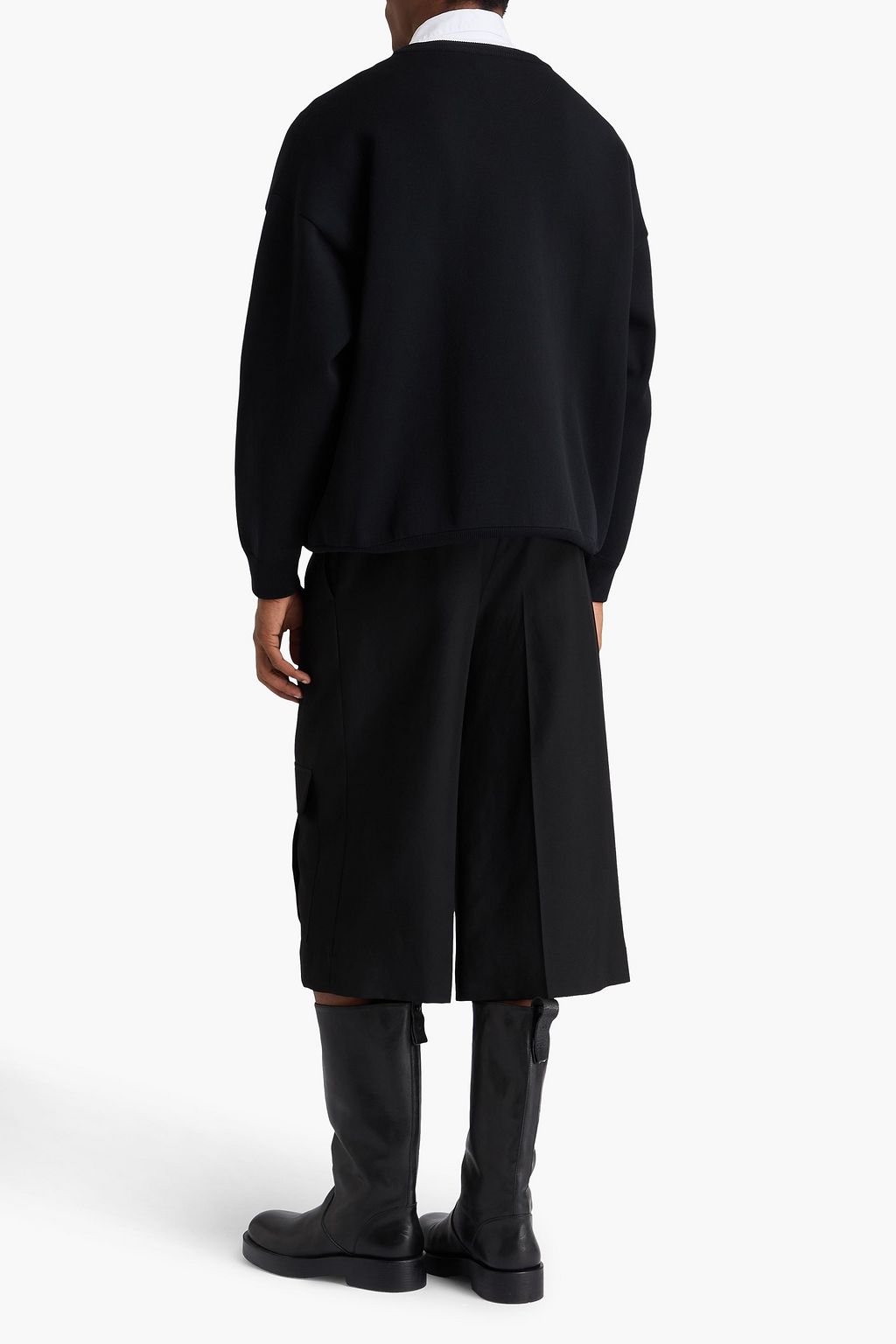 VALENTINO GARAVANI Appliquéd wool-blend sweatshirt