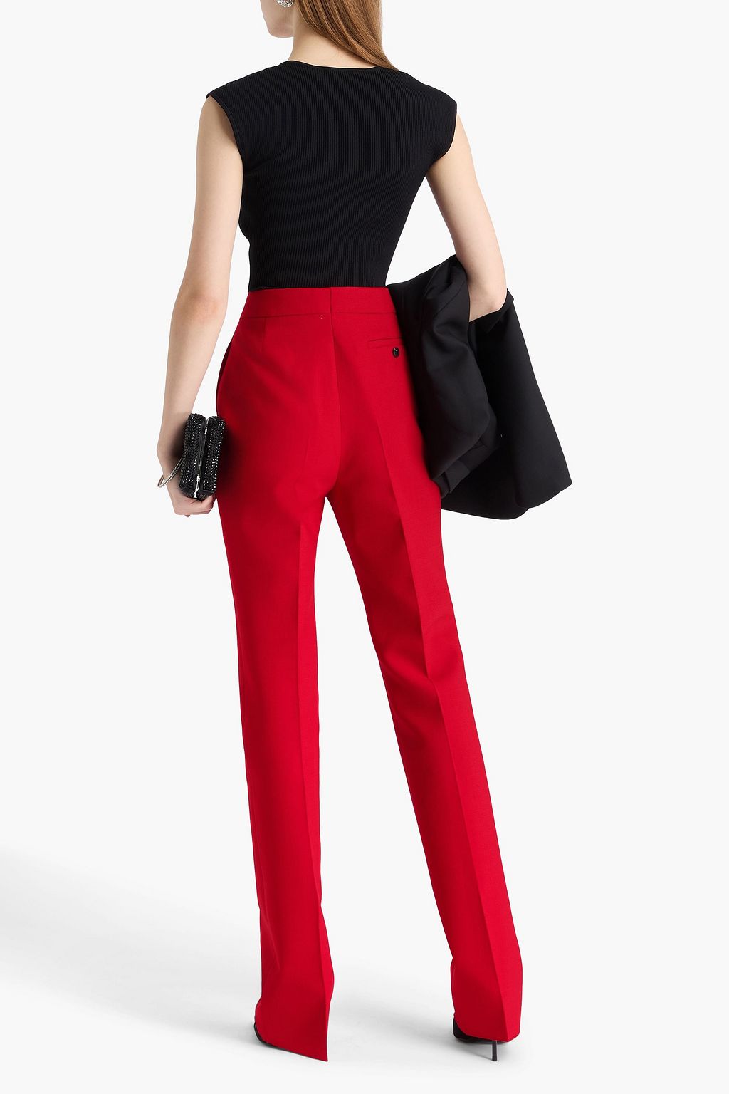 FERRAGAMO Hose mit geradem Bein aus Wolle