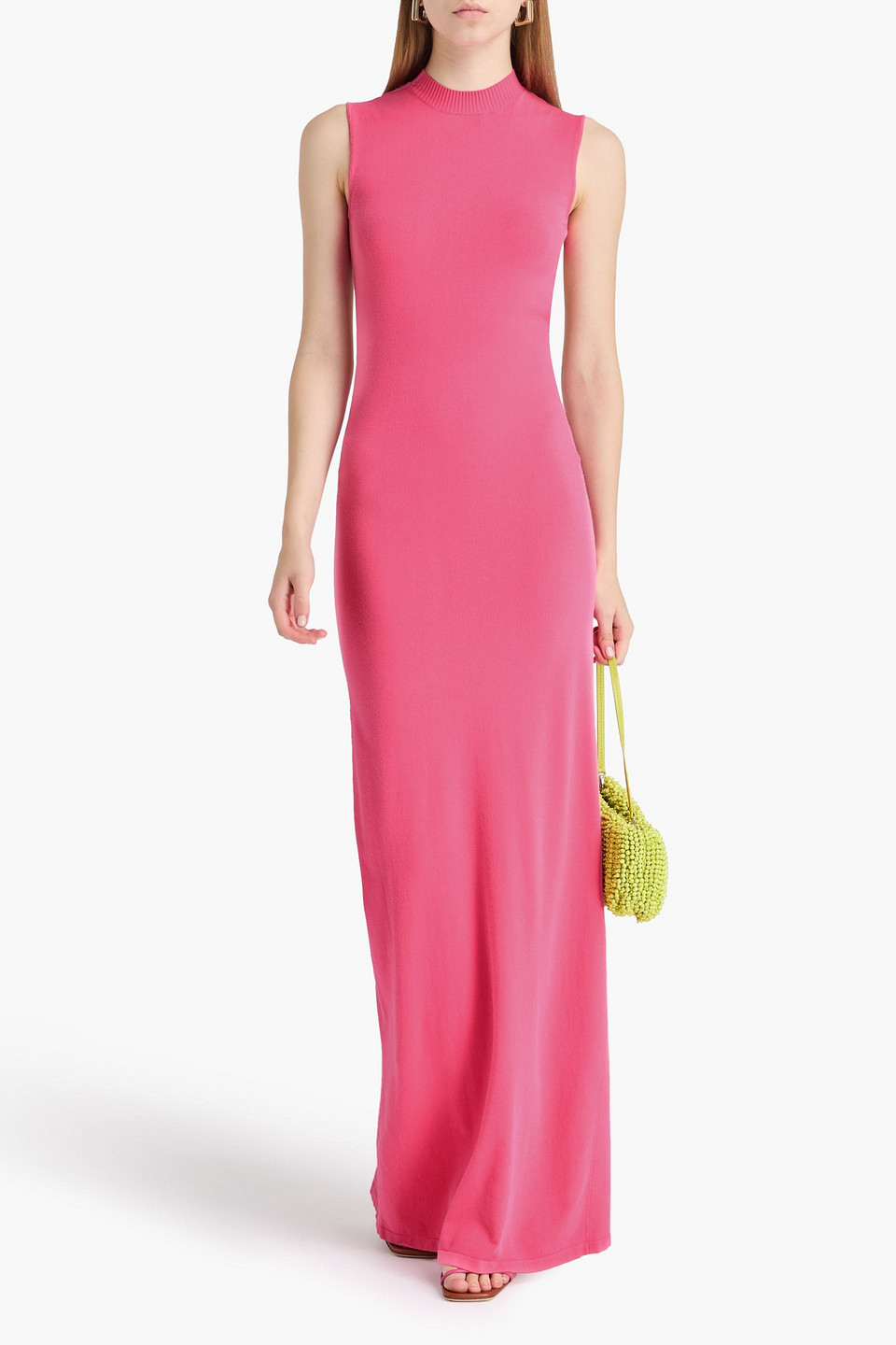  Sportmax - Calcio Embellished Knitted Maxi Dress - Pink - M 