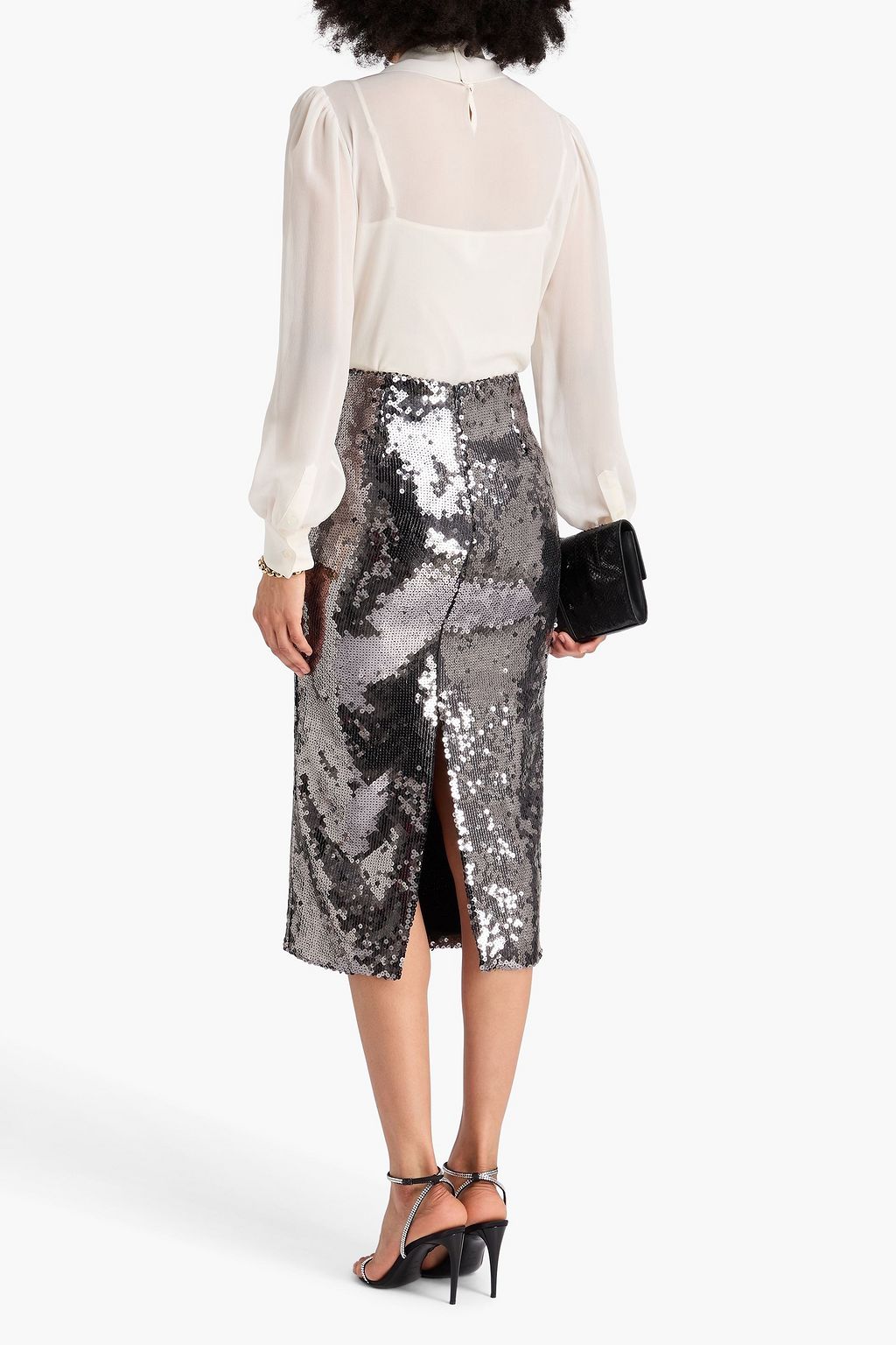 DOLCE&GABBANA Ruffled silk-georgette blouse