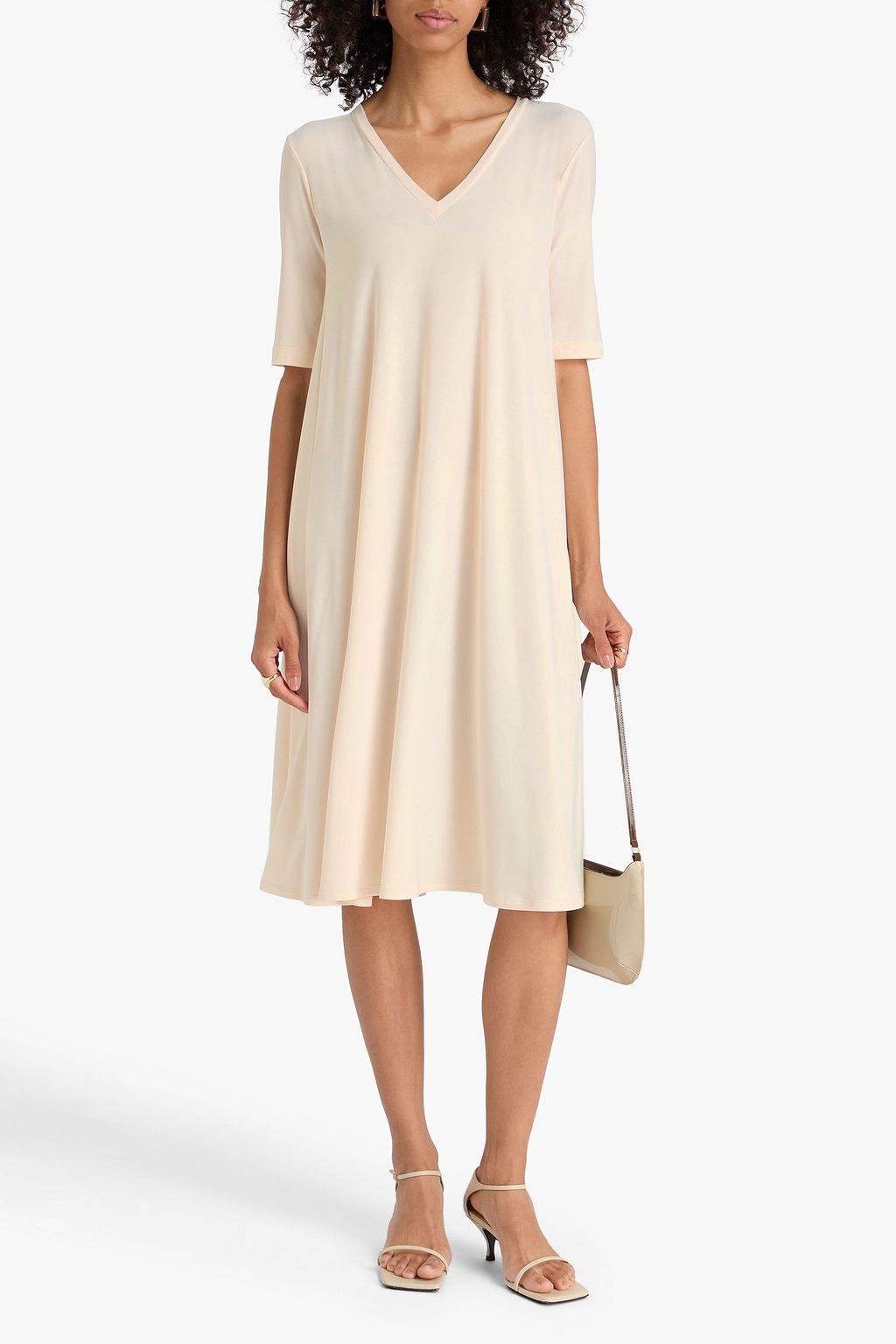 zimmermann high tide halter dress Zimmermann Luna Metallic Halter Dress in Cream