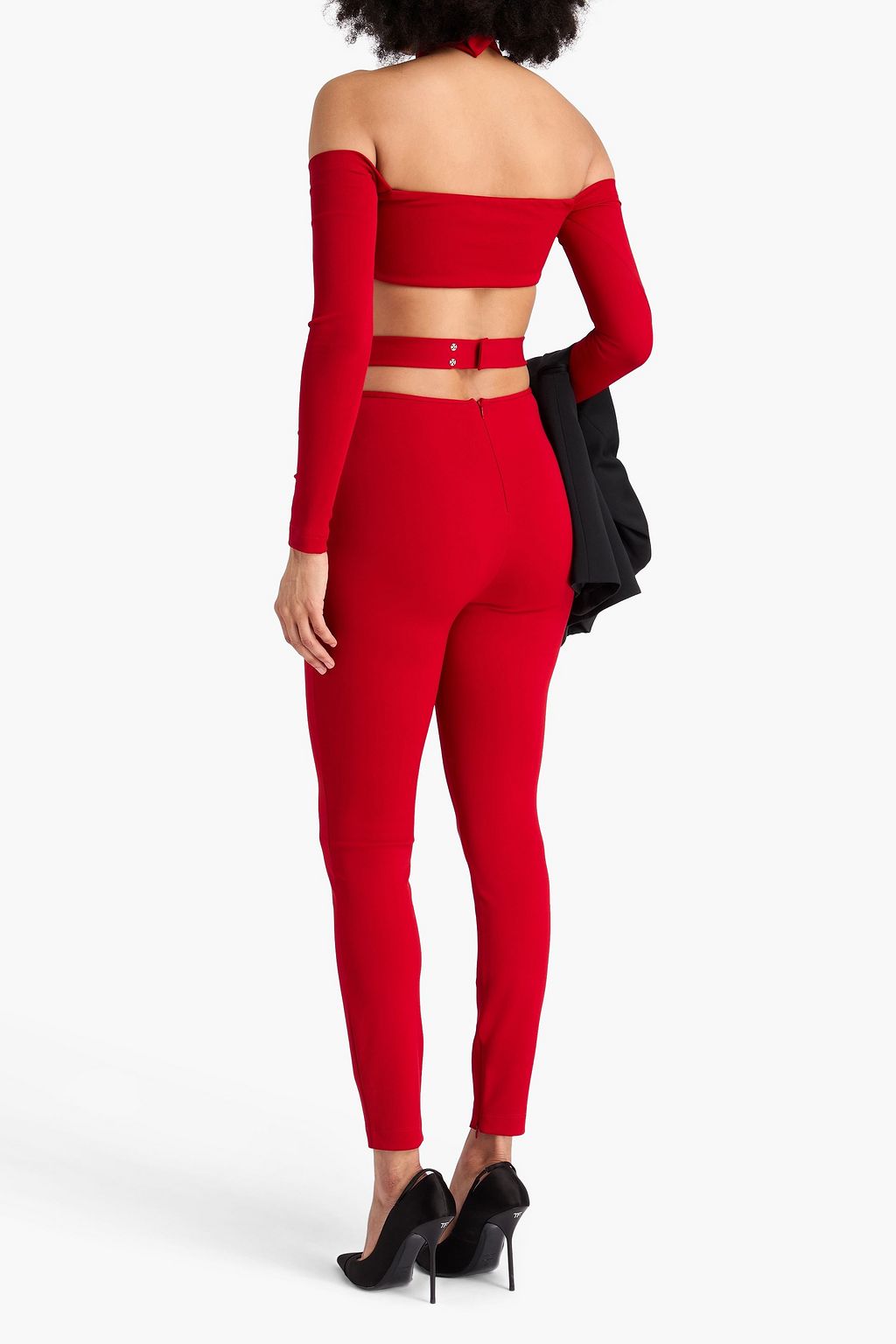 DOLCE&GABBANA Cropped Neckholder-Oberteil aus Jersey mit Cut-outs
