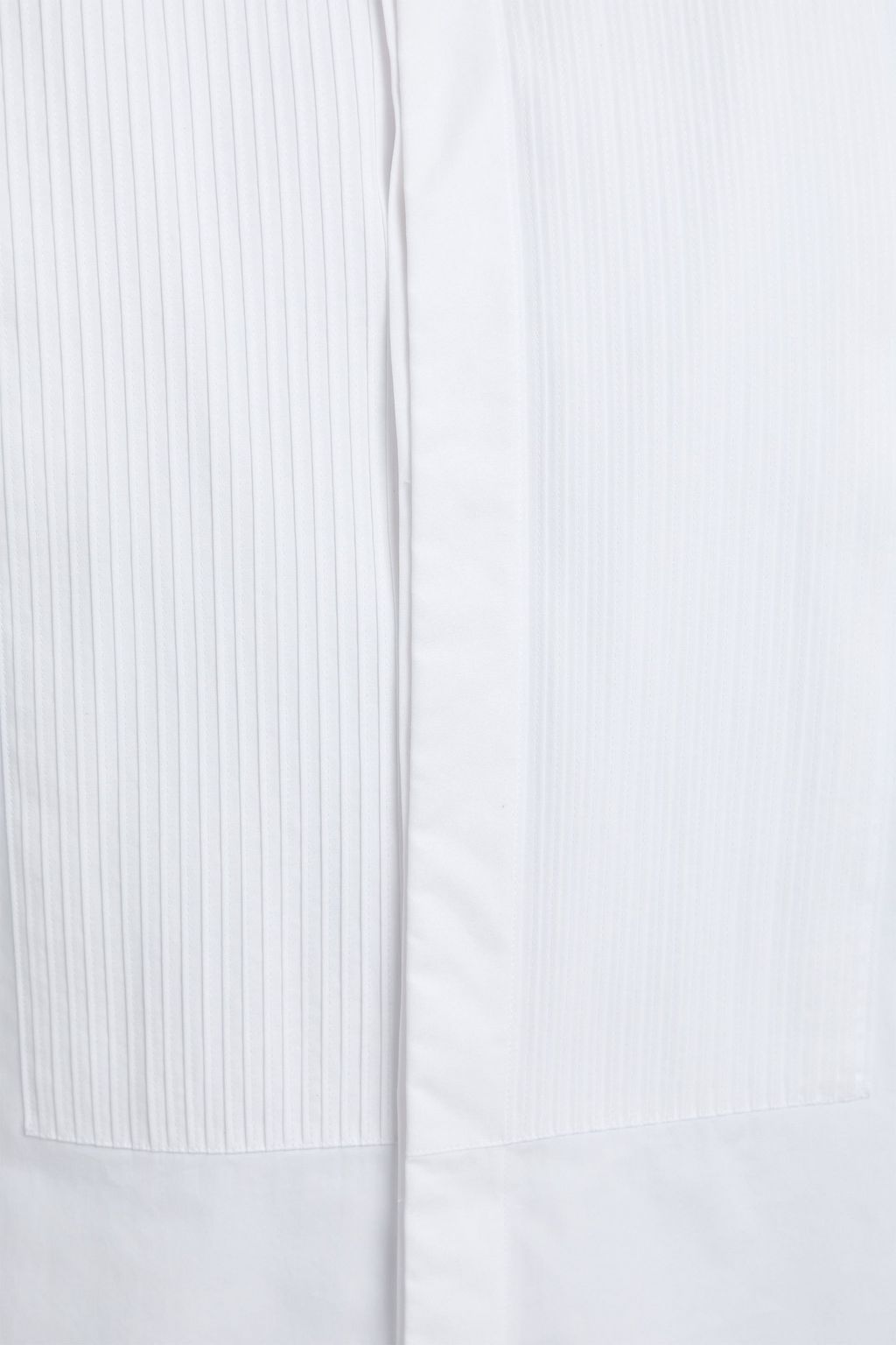 VALENTINO GARAVANI Pintucked cotton-poplin tuxedo shirt
