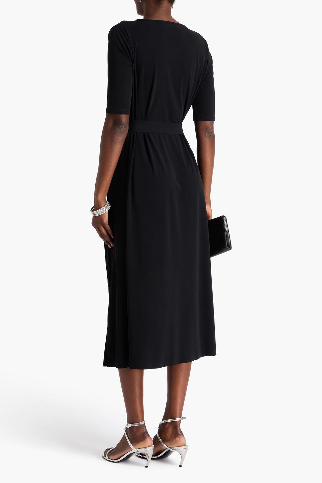MAX MARA Pattino Midikleid aus Jersey in Knitteroptik mit Gürtel
