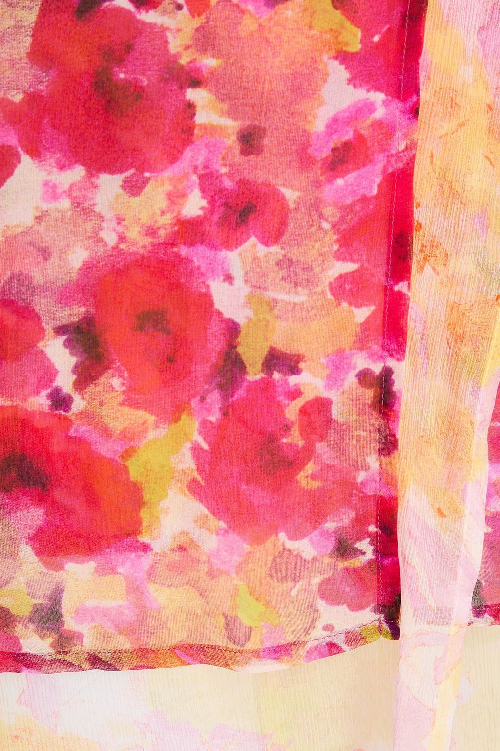 DRIES VAN NOTEN Layered floral-print silk-crepon maxi wrap skirt