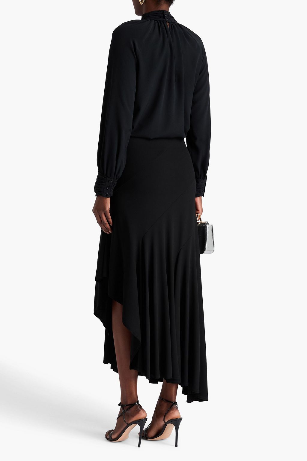 MAX MARA Asymmetrischer Maxirock aus Stretch-Crêpe