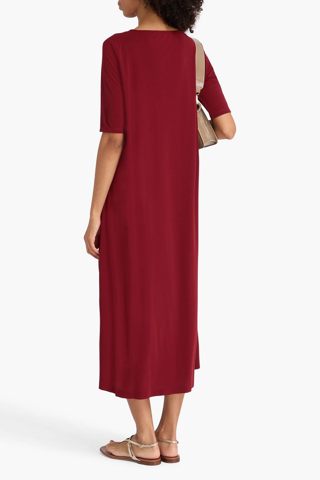 MAX MARA Pattino Midikleid aus Jersey in Knitteroptik mit Gürtel
