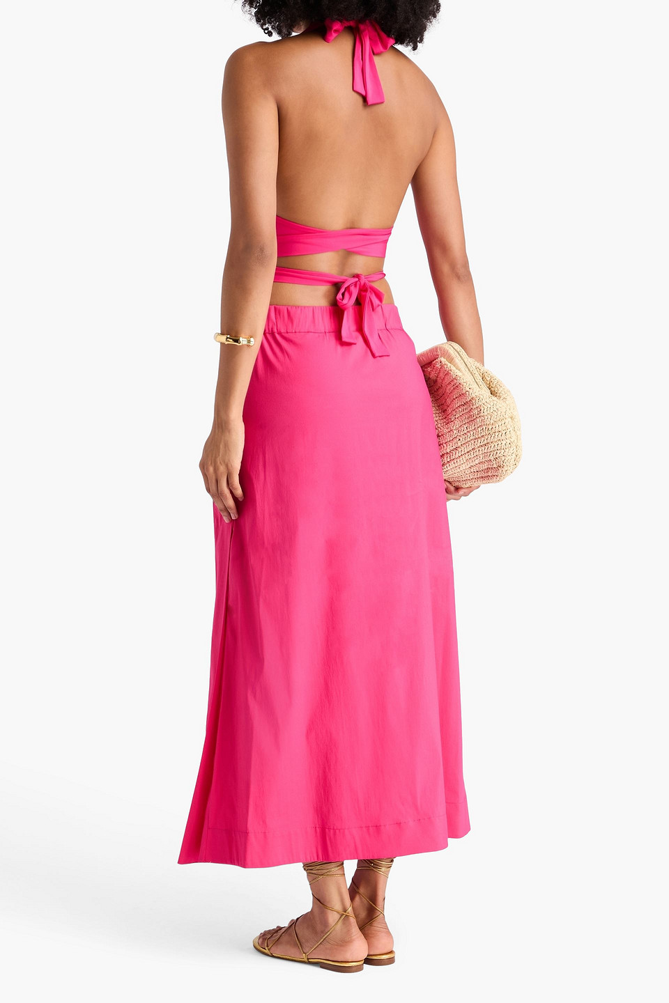  Max Mara - Ricetta Midirock Aus Popeline Aus Einer Baumwollmischung - Pink - It 38 