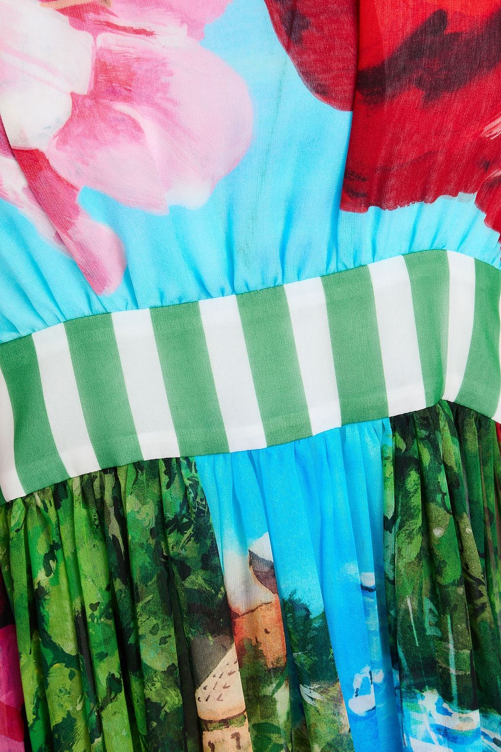 DOLCE&GABBANA Printed silk-chiffon maxi dress