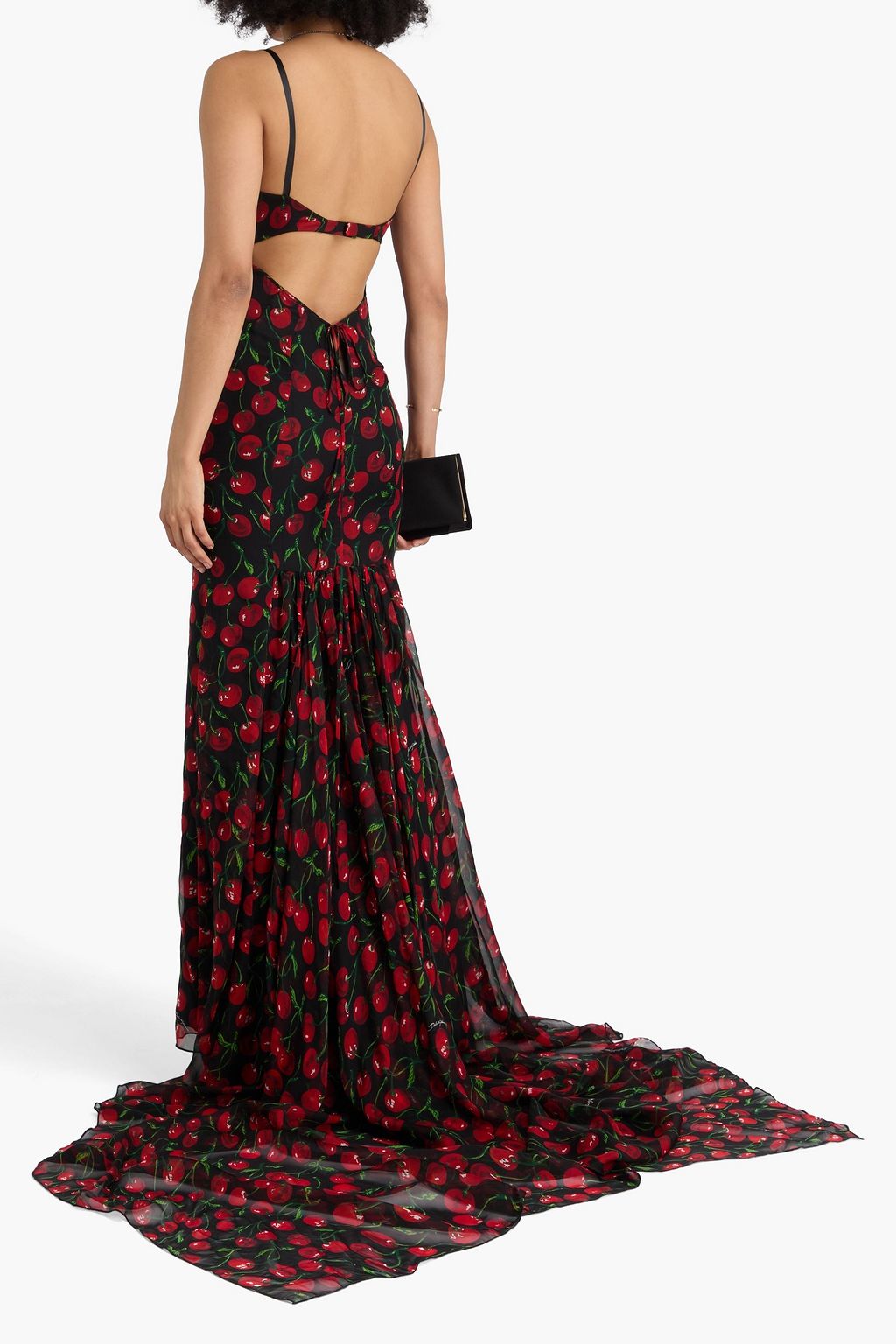 DOLCE&GABBANA Printed silk-chiffon gown