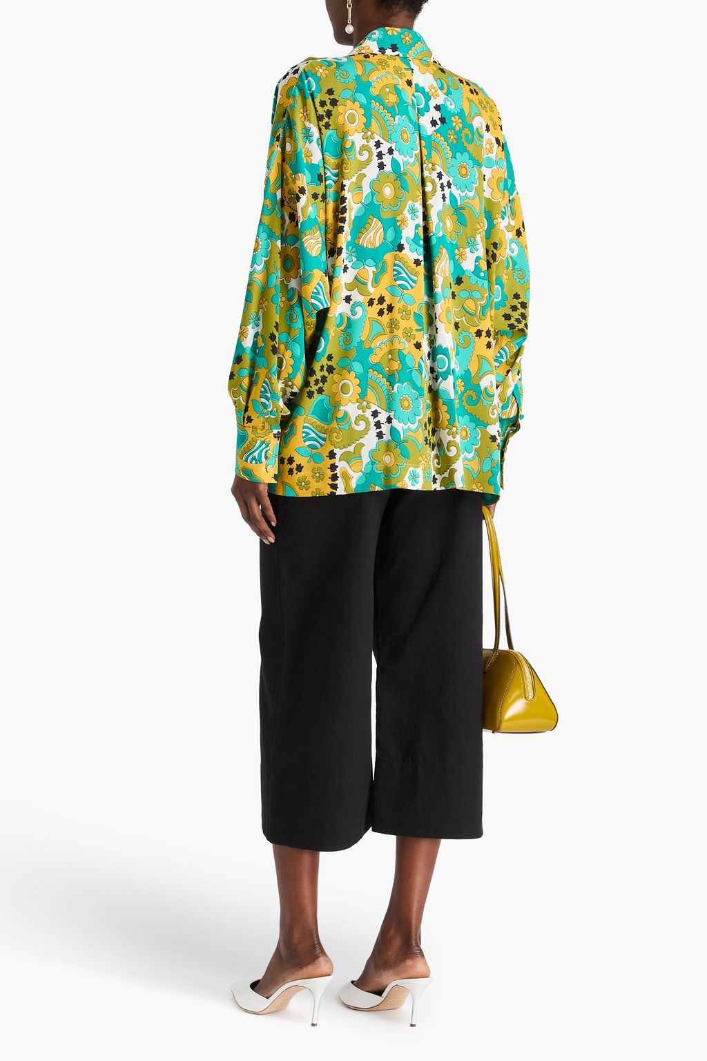 DOLCE&GABBANA Floral-print silk-blend shirt