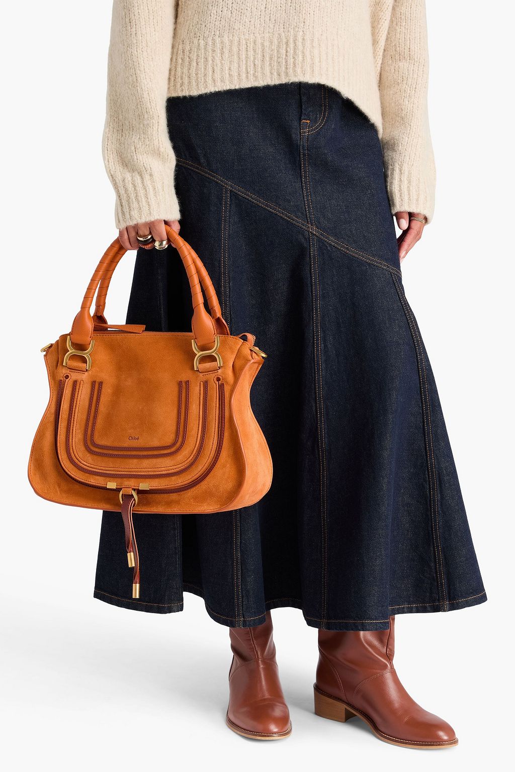 CHLOÉ Marcie suede tote