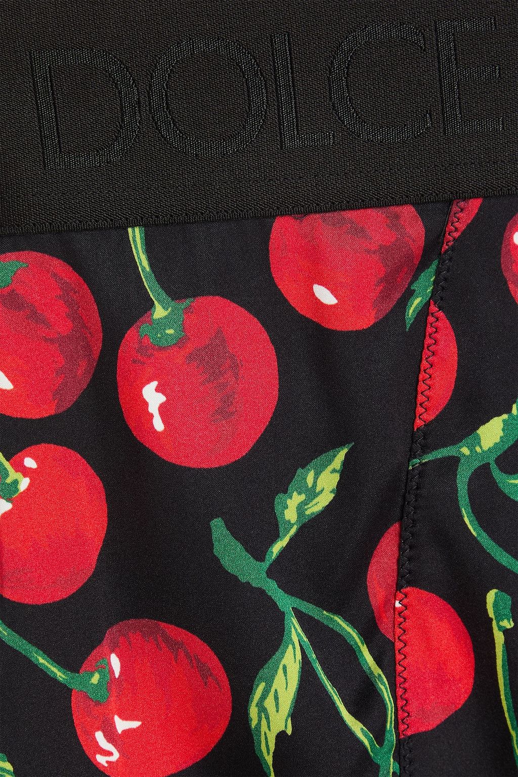 DOLCE&GABBANA سروال داخلي من الساتان مزين برسومات