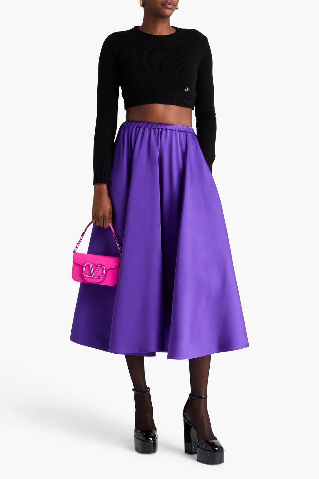 VALENTINO GARAVANI Cropped cashmere sweater