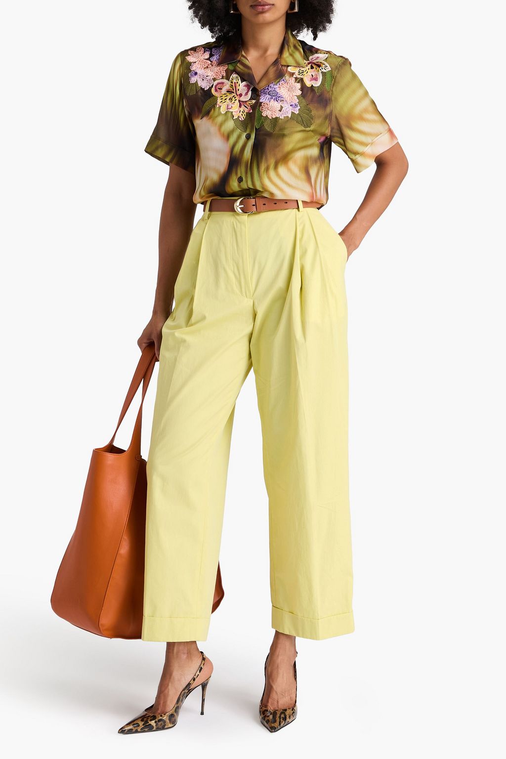 DRIES VAN NOTEN Cotton tapered pants