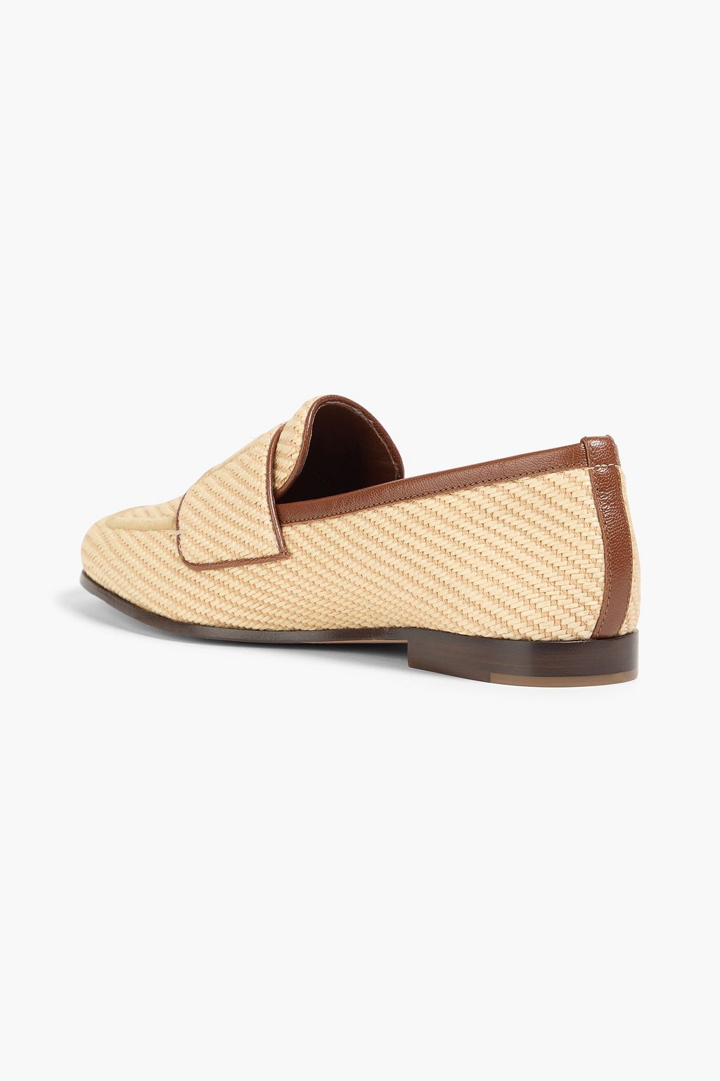 MAX MARA Loafers aus Raffiabastimitat mit Stickereien