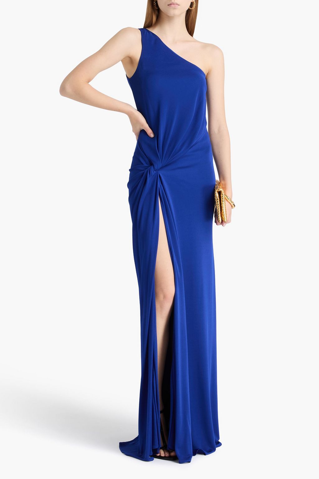 TOM FORD One-shoulder twisted jersey gown