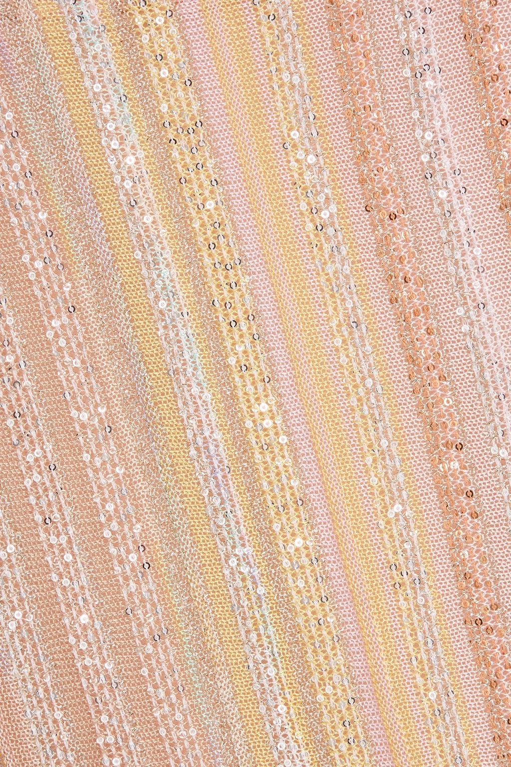 MISSONI Striped sequin-embellished crochet-knit sweater