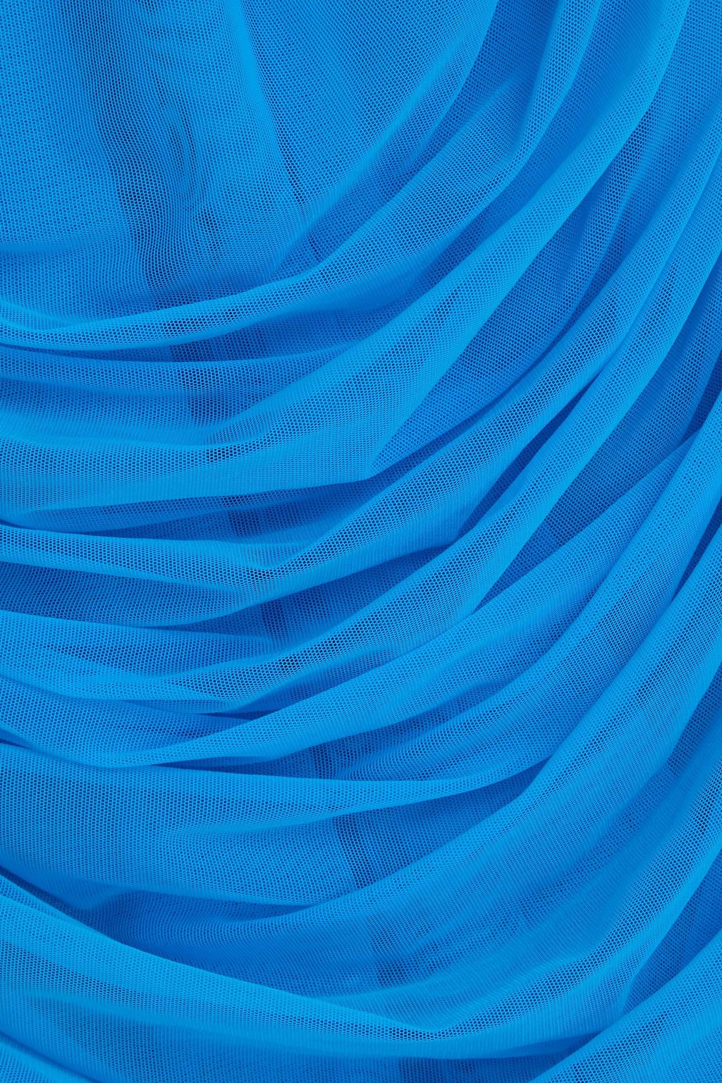 DOLCE&GABBANA فستان قصير من قماش شبكي بقصة مزمومة ومفتوحة