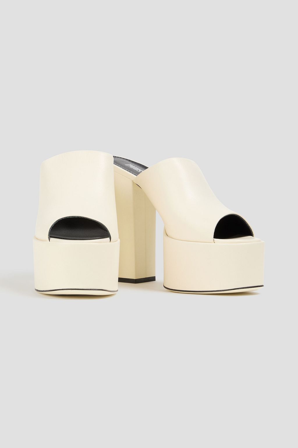 PARIS TEXAS Sasha 130 leather platform mules