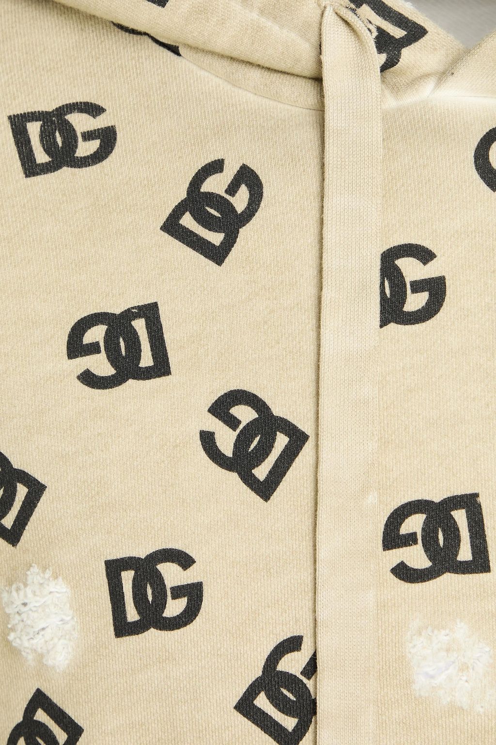 DOLCE&GABBANA كنزة هودي من قطن تيري فرنسي مطاطي بطبعات