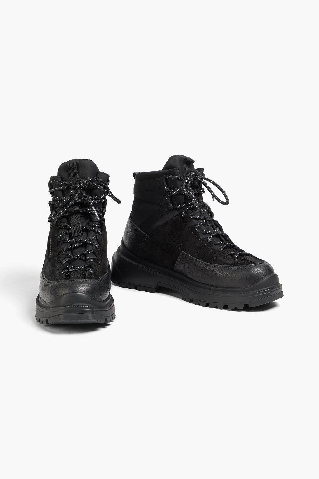 CANADA GOOSE Journey shell, suede and leather hiking boots