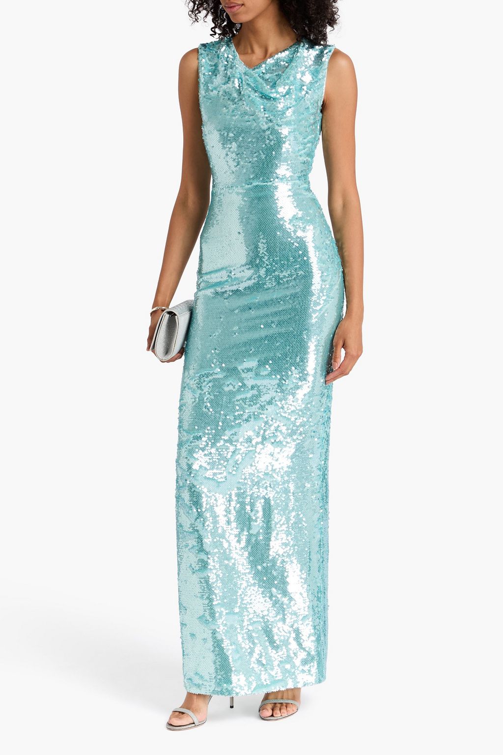 ROLAND MOURET Sequined tulle gown