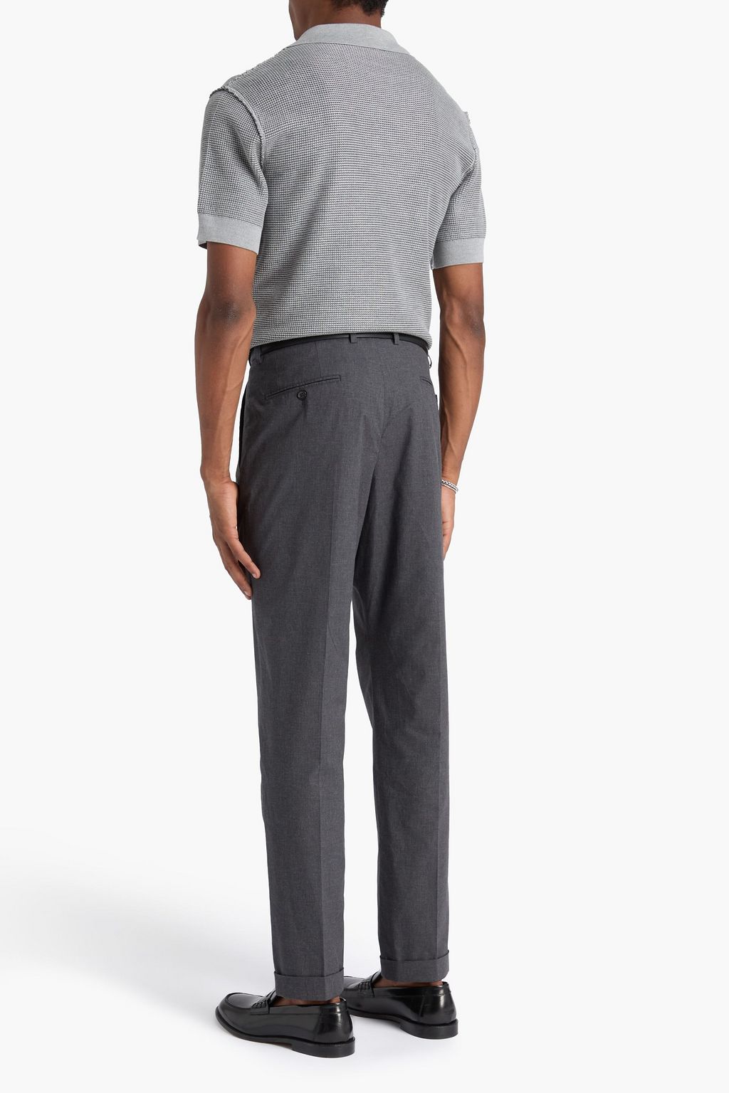 DOLCE&GABBANA Mélange cotton-blend pants